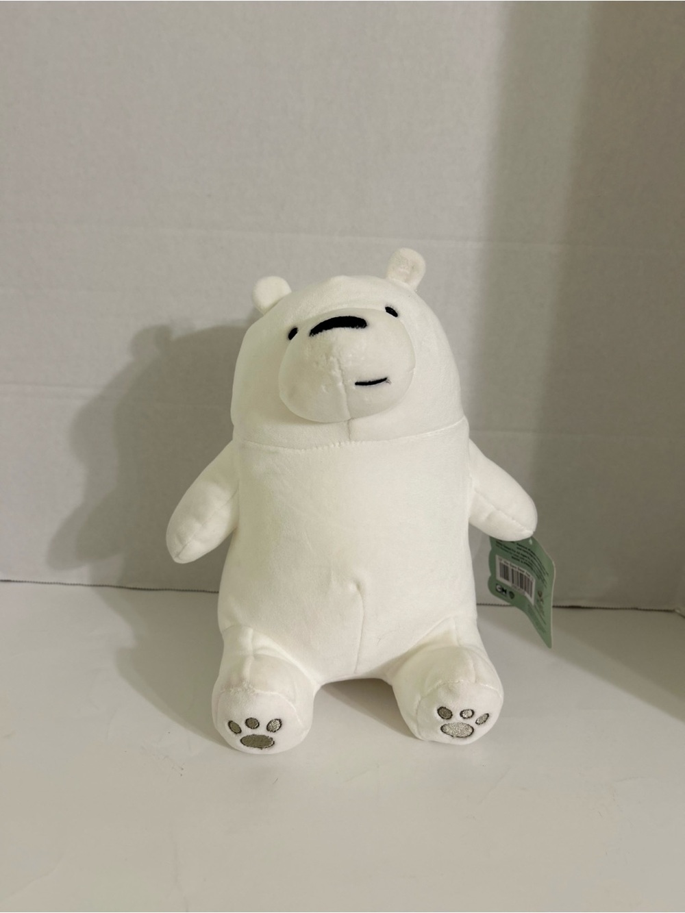 New We Bare Bears Plush 7” Ice Sitting Polar Bear White Cartoon Network NWT